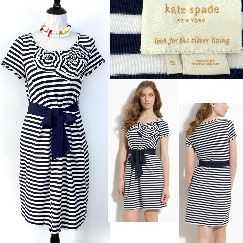 kate spade Navy and White Striped Mini Dress